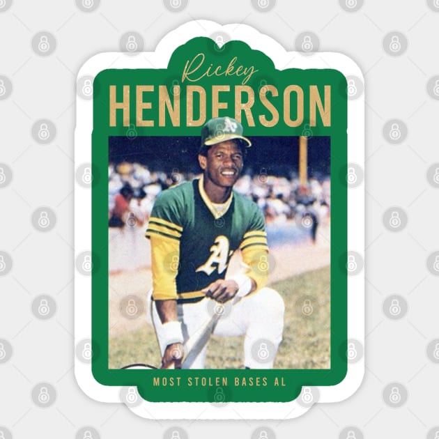 Oakland Man of Steal - Rickey Henderson Sticker by Shelter Art Space